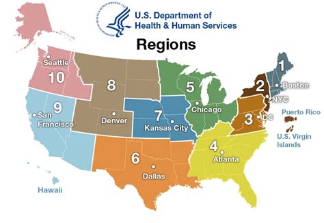 Map showing regional offices for social affairs and family