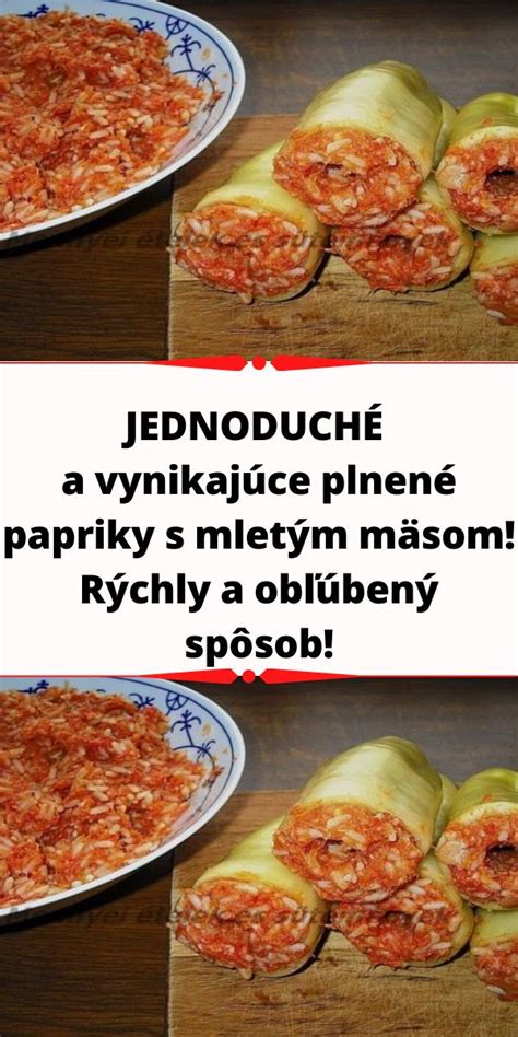Dianin obľúbený pokrm - plnené papriky