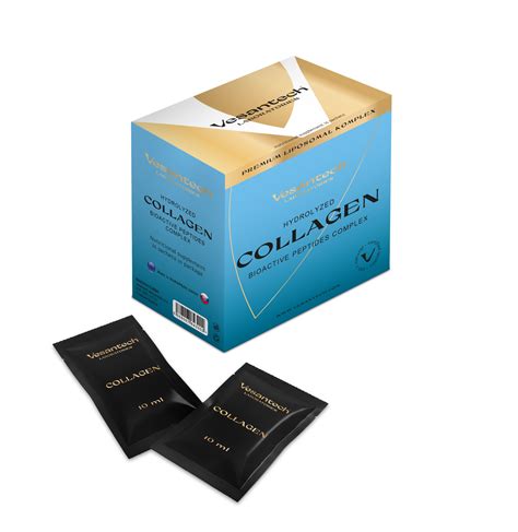 Diagram znázorňujúci štiepenie kolagénu na peptidy