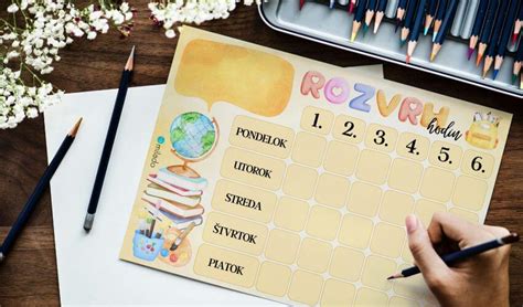 Rozvrh hodín CVČ s rôznymi aktivitami