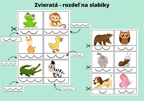 Príklady obrázkov zvierat a predmetov pre bábätká