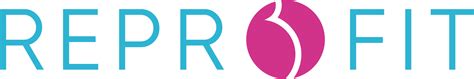 Logo kliniky Reprofit s moderným dizajnom