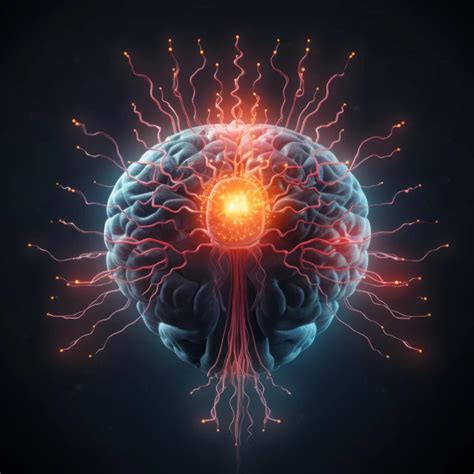 ilustrácia neurotransmiterov v ľudskom mozgu