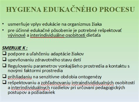 Zložky komplexného edukačného procesu
