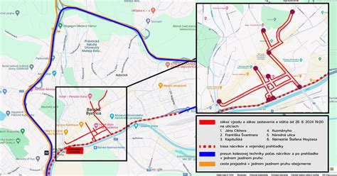 mapa s vyznačenými materskými školami a dopravnými trasami