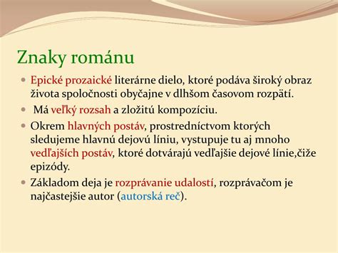Charakteristiky hlavných postáv románu