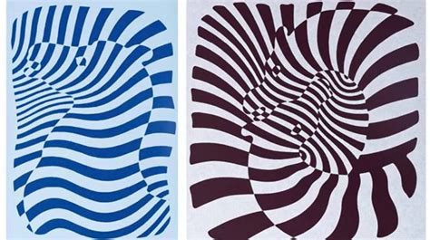 Príklad diela Victora Vasarelyho s op-art efektom