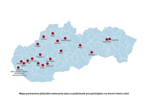Mapa úradov práce zapojených do projektu