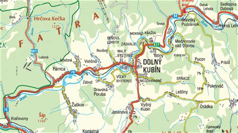 Mapa Oravy a Dolného Kubína