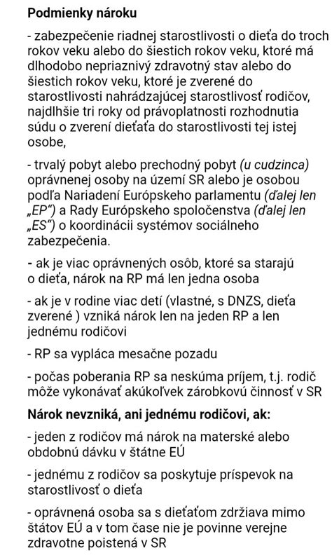 Infografika: Kto môže poberať rodičovský príspevok