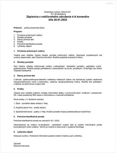 Prehľad hlavných funkcií rodičovského konta EduPage
