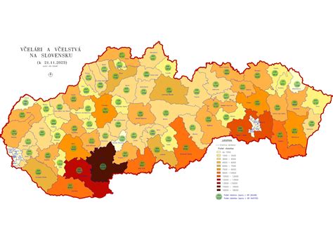 Mapa umiestnenia matričných úradov na Slovensku
