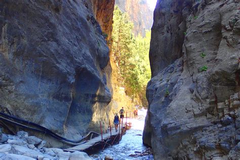 Panoramatický pohľad na Samaria Gorge na Kréte