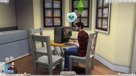 The Sims 4 logo and a screenshot of gameplay