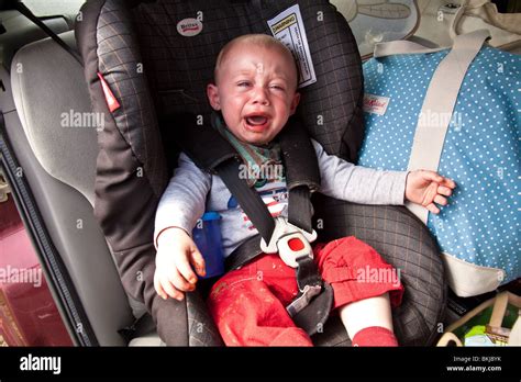 Baby crying in a car seat