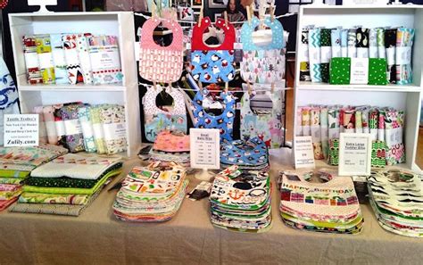 variety of handmade baby products on display