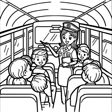 Detská omaľovánka a ceruzky v autobuse