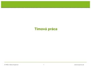 Tímová práca a kolaborácia sociálnych pracovníkov
