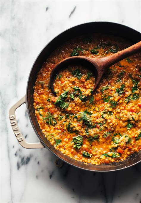 Variety of red lentil dishes