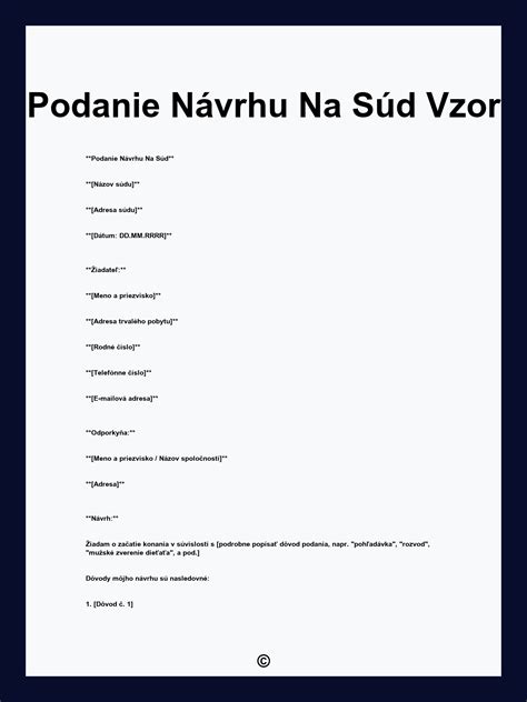 diagram zobrazujúci proces podania návrhu na súd