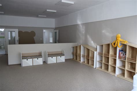 Interiér detských jaslí s Montessori prvkami