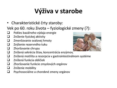 Fyziologické zmeny v starobe