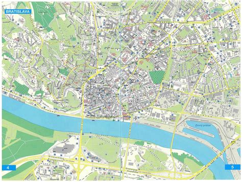 Mapa Bratislavy s označením nemocnice Ružinov