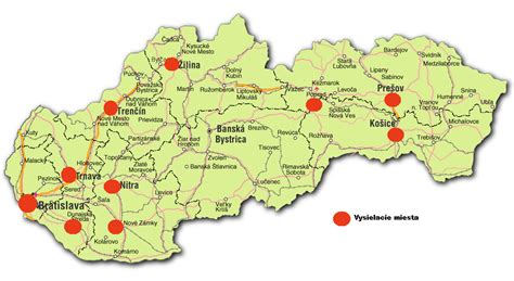 Mapa mesta Martin s vyznačenými oblasťami s detskými zariadeniami