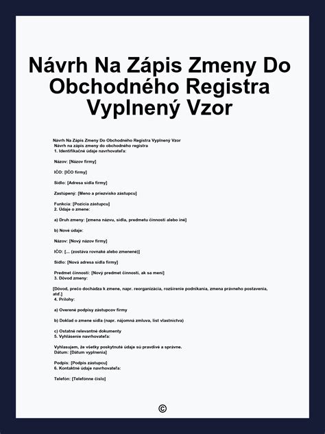 Zápis do registra Vyššieho územného celku