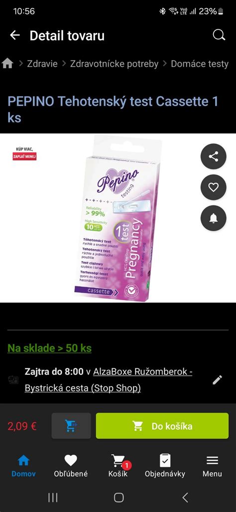 Spokojná zákazníčka s digitálnym tehotenským testom
