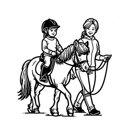 Dieťa jazdí na koni