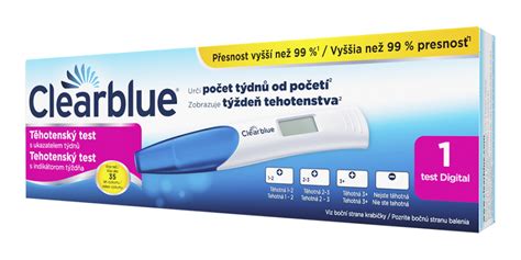 Clearblue digitálny tehotenský test s indikátorom týždňa a jeho displej
