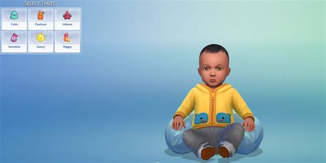 The Sims 4 Infants customization options in Create-a-Sim