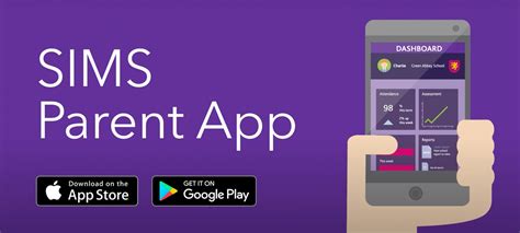 SIMS Parent App interface for parents