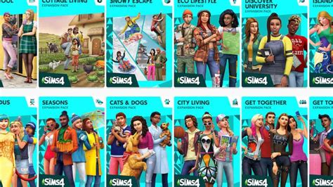 The Sims 4 expansion packs