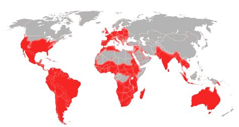 Mapa rozšírenia Bengálskeho tigra v Ázii