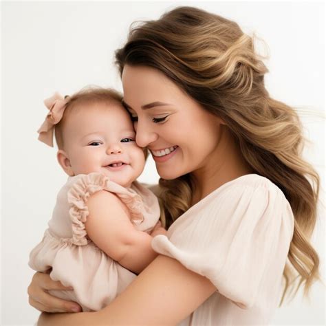 Mother embracing child
