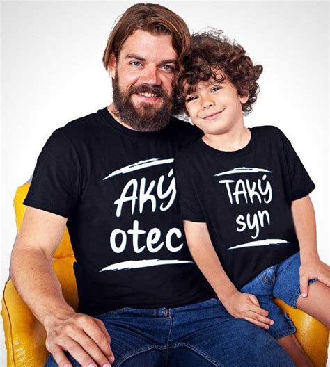 Set zladených tričiek pre otca a syna s rovnakou potlačou