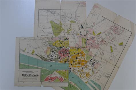 Historická mapa Bratislavy s vyznačením miesta, kde stála Kramárova vila