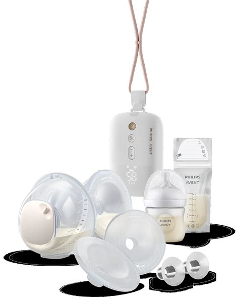 Schéma Philips AVENT manuálnej odsávačky s masážnou vložkou