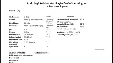 Zariadenie na analýzu spermiogramu