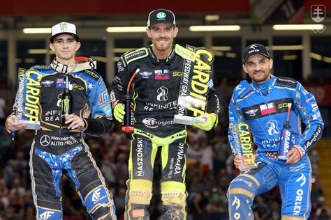 Martin Vaculík na pódiu Majstrovstiev sveta Speedway GP