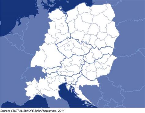 Mapa znázorňujúca ekonomické prepojenia v regióne strednej a východnej Európy