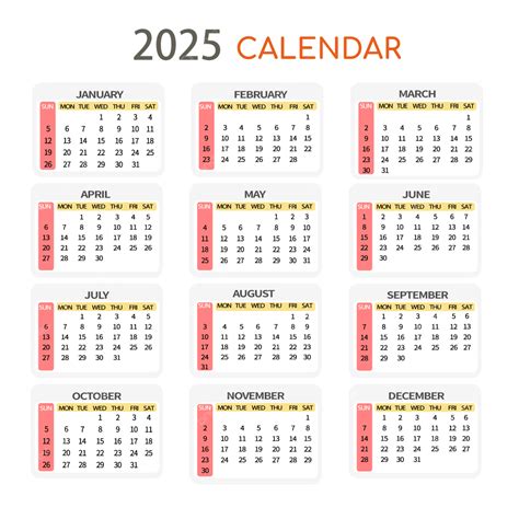 Calendar marking 5 years
