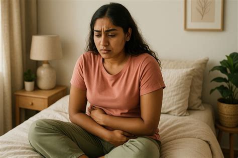Woman experiencing discomfort