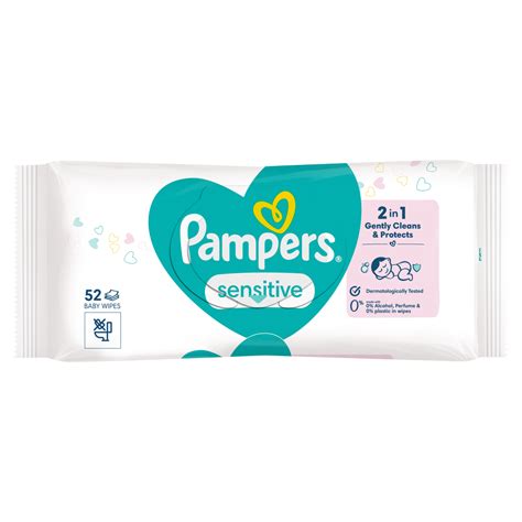 Detail štruktúry SoftGrip a hrúbky vlhčeného obrúska Pampers Sensitive