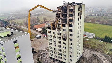 Výbuch plynu Prešov - Poškodená bytovka