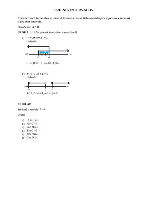 diagram kontrakcií a intervalov