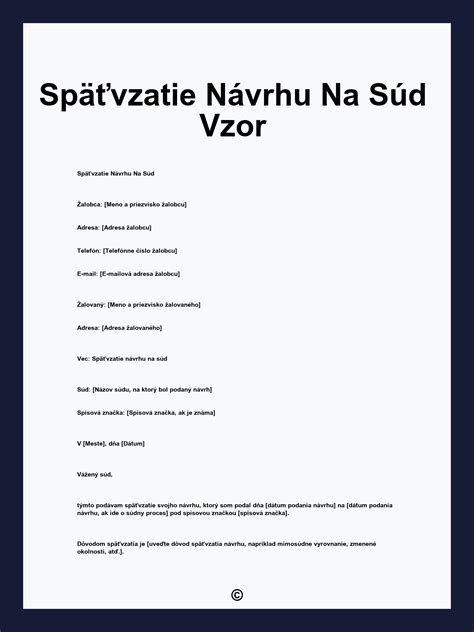 Formulár návrhu na súd