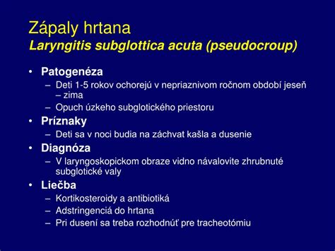 Schéma zúženia hrtana pri laryngitíde